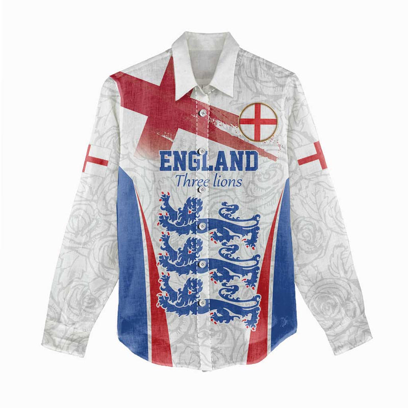 Custom England Football We are Champions Sporty Style The Three Lions Women Casual Shirt