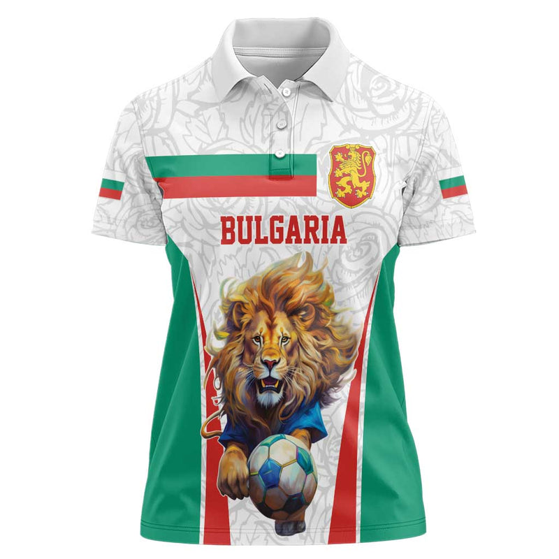 Custom Bulgaria Football We are Champions Sporty Style with Lion Mascot Women Polo Shirt