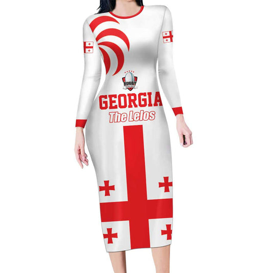 Custom Georgia Rugby We Are Champions Sporty Style With The Lelos Long Sleeve Bodycon Dress