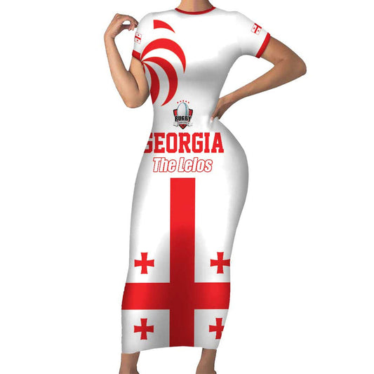 Custom Georgia Rugby We Are Champions Sporty Style With The Lelos Short Sleeve Bodycon Dress