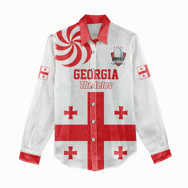Custom Georgia Rugby We are Champions Sporty Style with The Lelos Women Casual Shirt