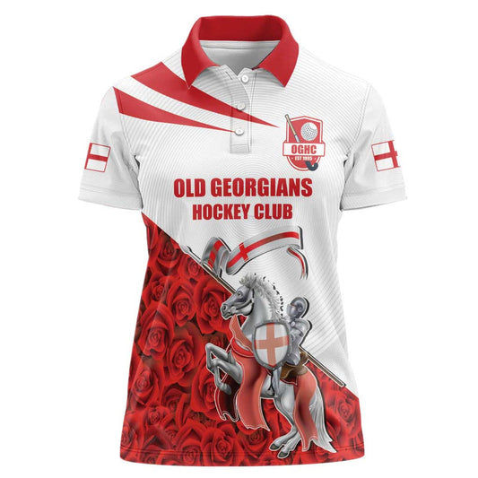 Custom England Field Hockey Champions Old Georgians Hockey Club Sporty Style Women Polo Shirt