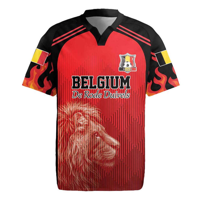 Custom Belgium Football We Are Champions Red Style Come On De Rode Duivels Rugby Jersey