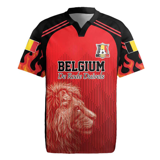 Custom Belgium Football We Are Champions Red Style Come On De Rode Duivels Rugby Jersey