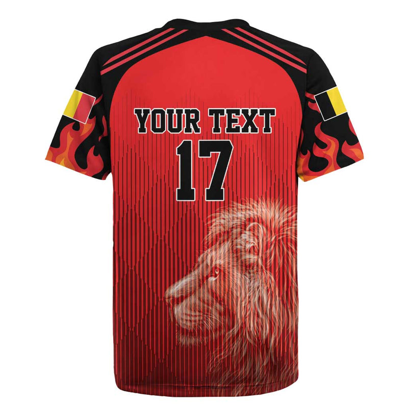 Custom Belgium Football We Are Champions Red Style Come On De Rode Duivels Rugby Jersey