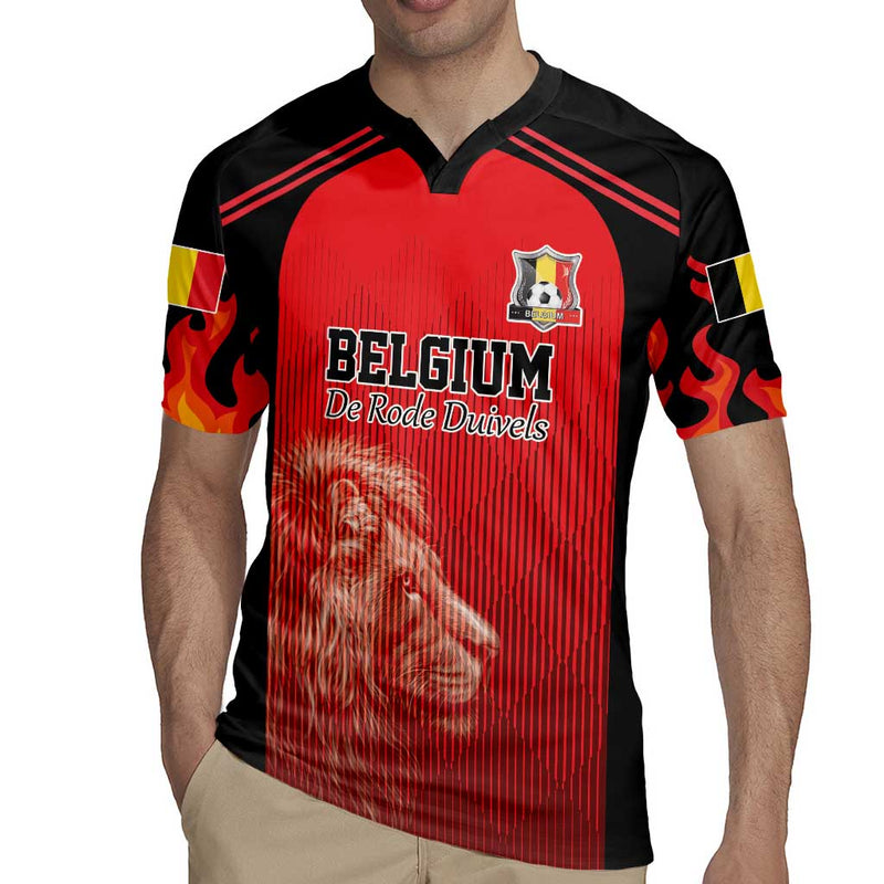 Custom Belgium Football We Are Champions Red Style Come On De Rode Duivels Rugby Jersey