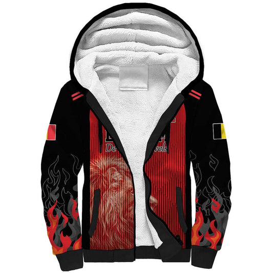 Custom Belgium Football We are Champions Red Style Come on De Rode Duivels Sherpa Hoodie
