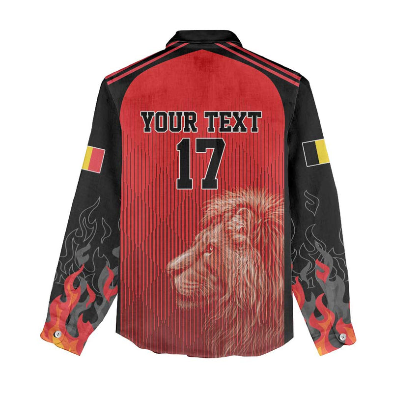 Custom Belgium Football We are Champions Red Style Come on De Rode Duivels Women Casual Shirt