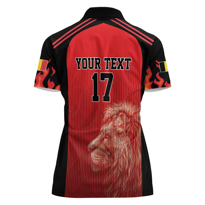 Custom Belgium Football We are Champions Red Style Come on De Rode Duivels Women Polo Shirt