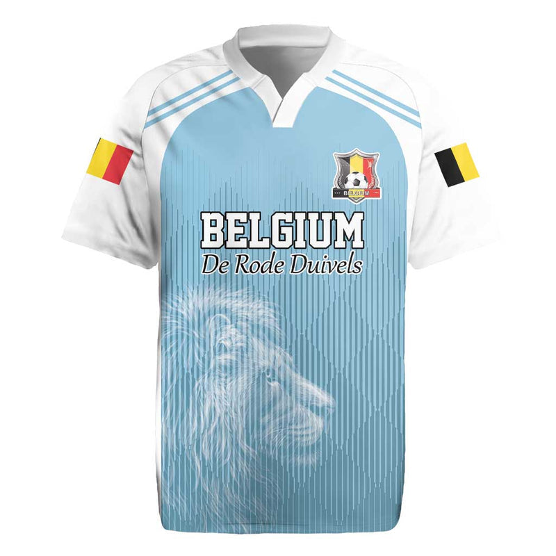Custom Belgium Football We Are Champions Blue Style Come On De Rode Duivels Rugby Jersey