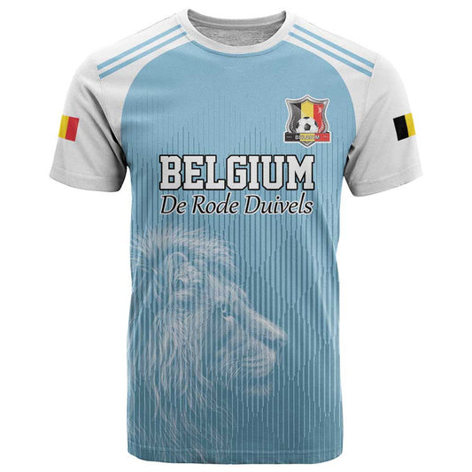 Custom Belgium Football We are Champions Blue Style Come on De Rode Duivels T Shirt