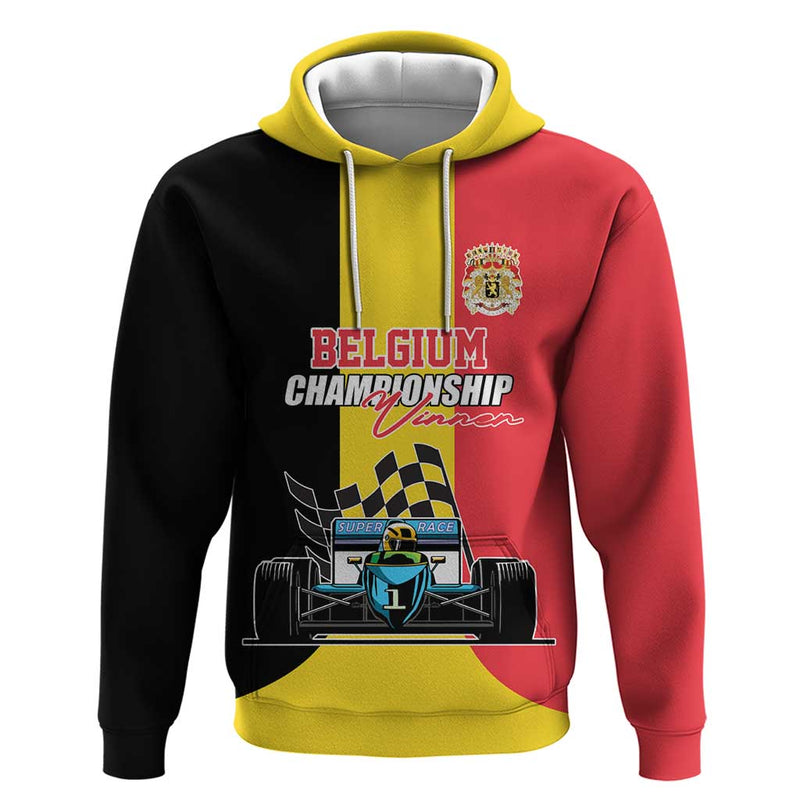 Custom Belgium Formula One Motorsport with Flag F1 World Championship Hoodie