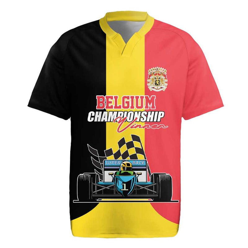 Custom Belgium Formula One Motorsport With Flag F1 World Championship Rugby Jersey