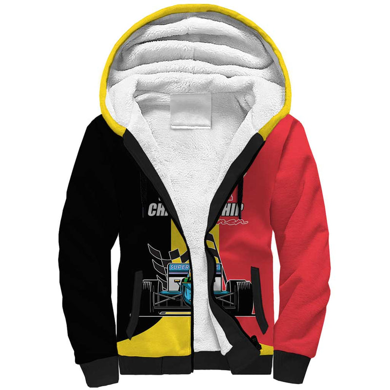 Custom Belgium Formula One Motorsport with Flag F1 World Championship Sherpa Hoodie