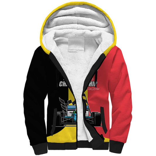 Custom Belgium Formula One Motorsport with Flag F1 World Championship Sherpa Hoodie