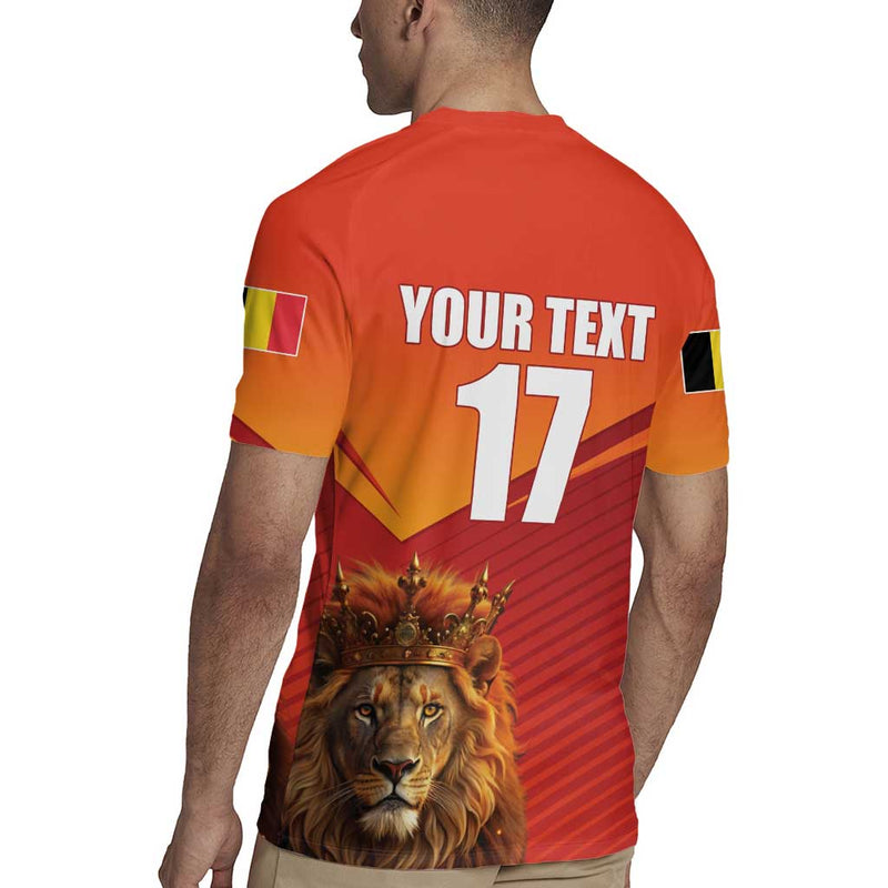 Custom Belgium Tennis Champions Winners Never Quit With A Crowned Lion Rugby Jersey