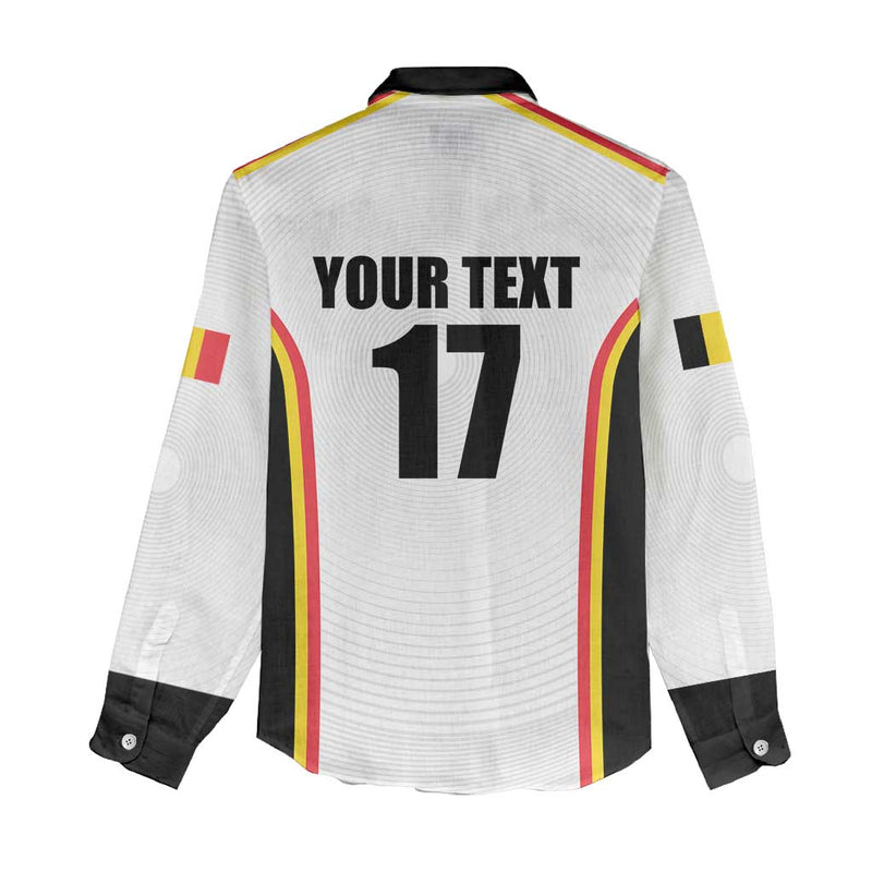 Custom Belgium Basketball Lion Mascot Sporty Style Women Casual Shirt