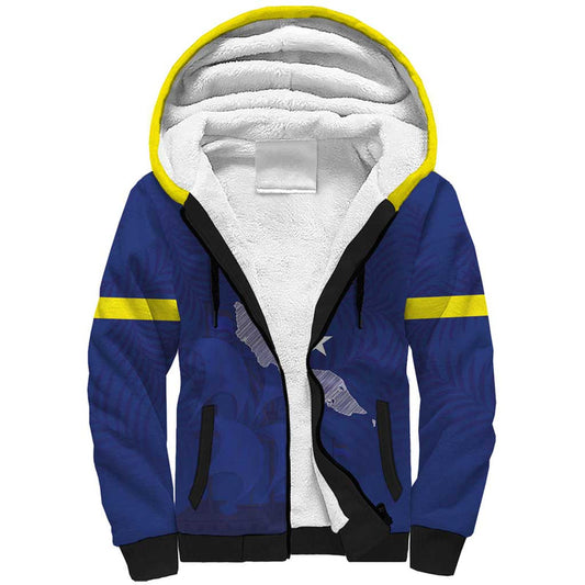 Custom Curacao Football La Pantera Negra Sherpa Hoodie
