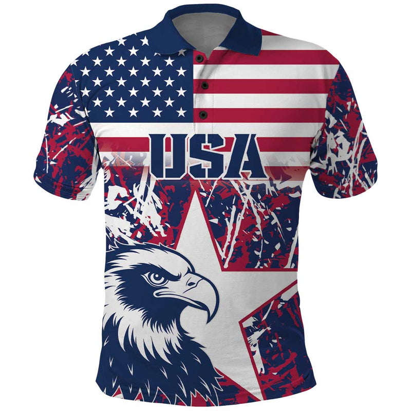 Custom USA Rugby Pacific Go Eagles 2024 Polo Shirt