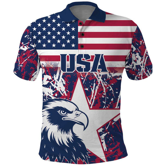 Custom USA Rugby Pacific Go Eagles 2024 Polo Shirt