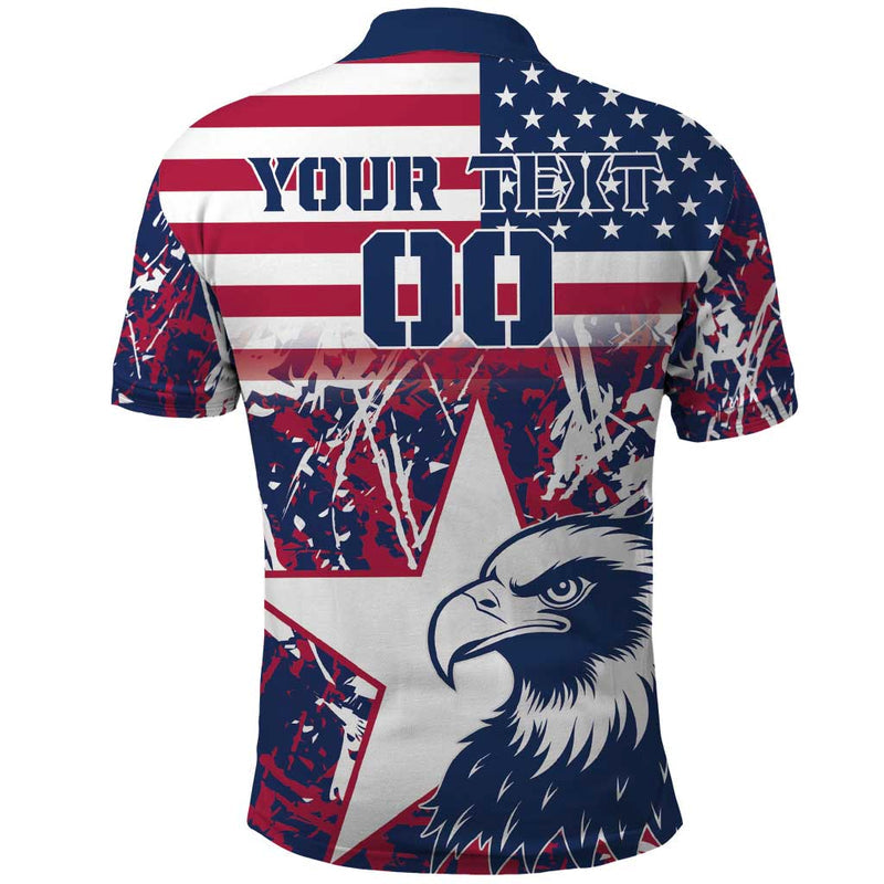 Custom USA Rugby Pacific Go Eagles 2024 Polo Shirt