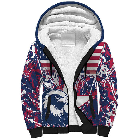 Custom USA Rugby Pacific Go Eagles 2024 Sherpa Hoodie