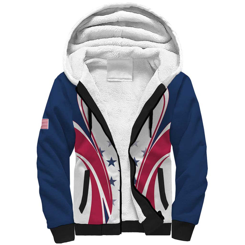 Custom USA Rugby Simple Style Sherpa Hoodie