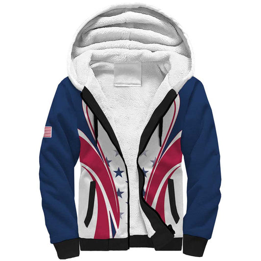 Custom USA Rugby Simple Style Sherpa Hoodie