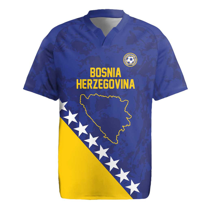 Custom Bosnia And Herzegovina Football Go Champion Sporty Style Rugby Jersey