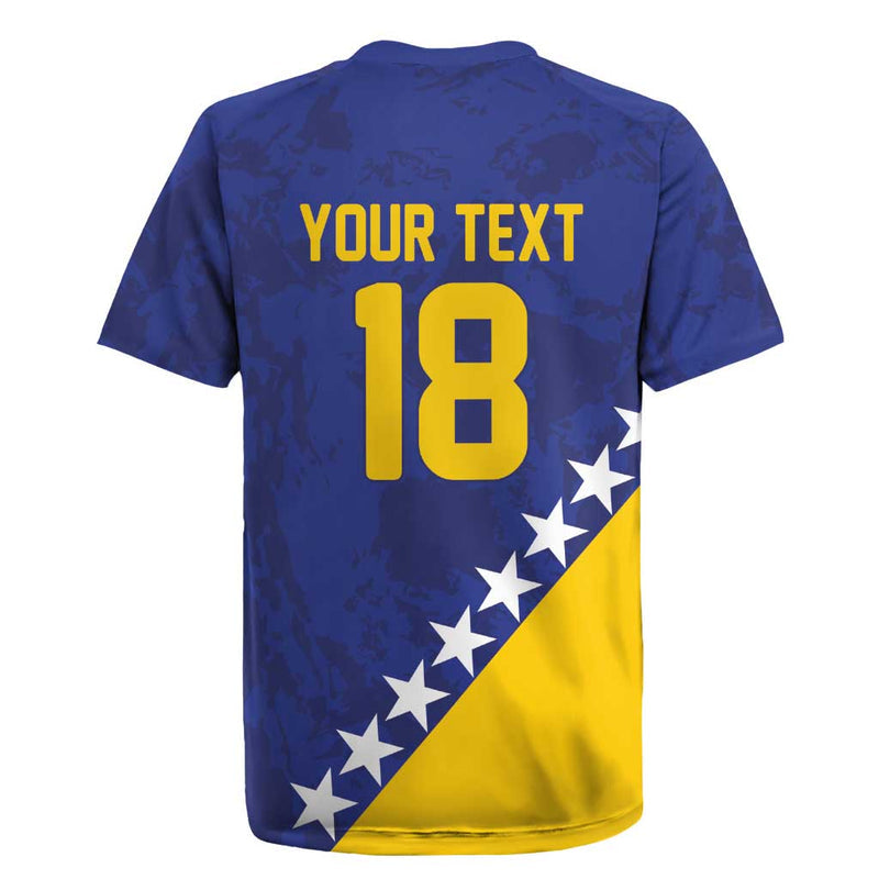 Custom Bosnia And Herzegovina Football Go Champion Sporty Style Rugby Jersey
