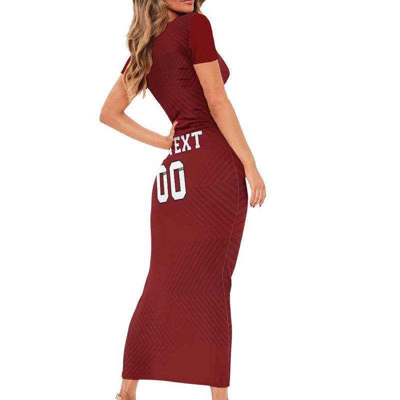 Custom Georgia Rugby The Lelos Go Champions Short Sleeve Bodycon Dress