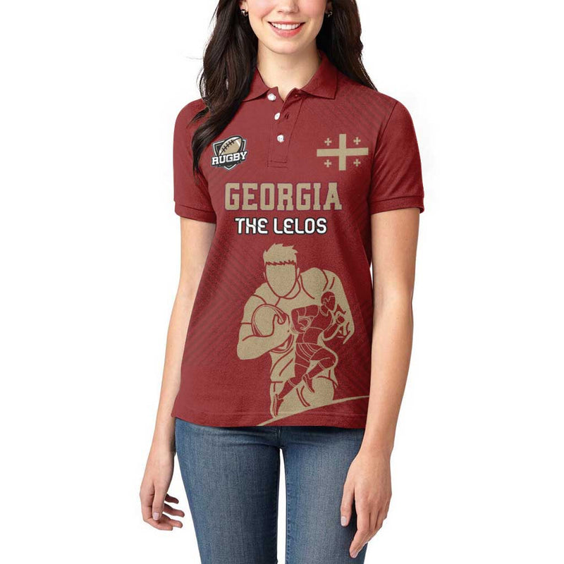 Custom Georgia Rugby The Lelos Go Champions Women Polo Shirt