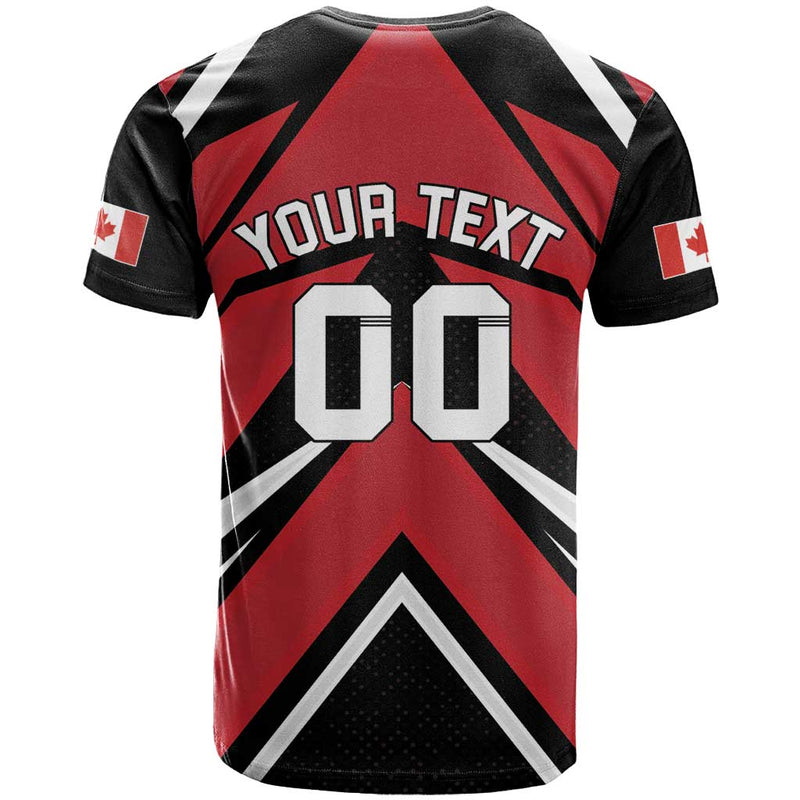Custom Canada Hockey Black Bear Playing Ice Hockey T Shirt