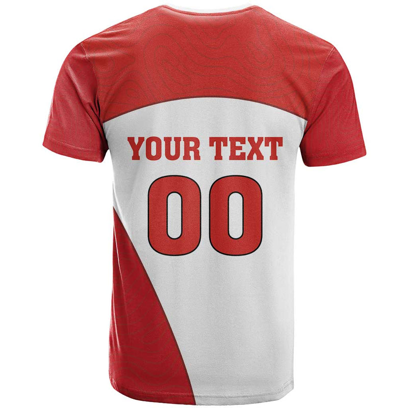Custom England Football Lion Mascot Sporty Version T Shirt