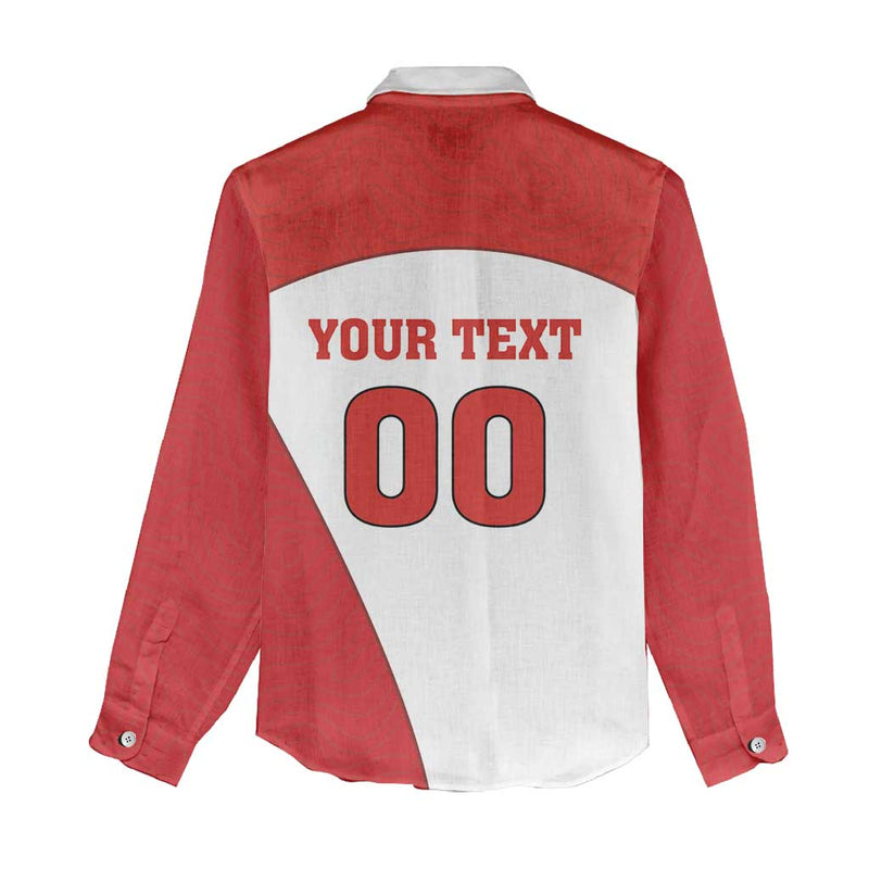 Custom England Football Lion Mascot Sporty Version Women Casual Shirt