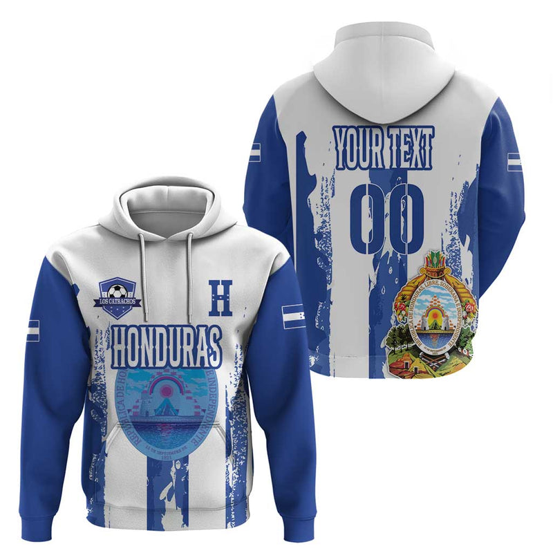 Custom Honduras Football Los Catrachos Grunge Style Hoodie