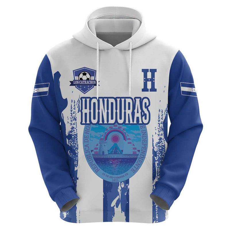 Custom Honduras Football Los Catrachos Grunge Style Hoodie