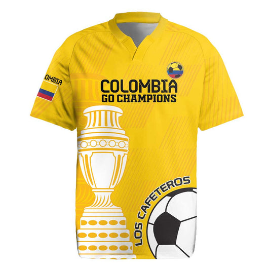 Custom Colombia Football Go Champions Rugby Jersey
