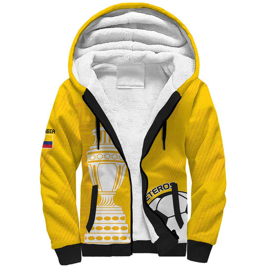 Custom Colombia Football Go Champions Sherpa Hoodie