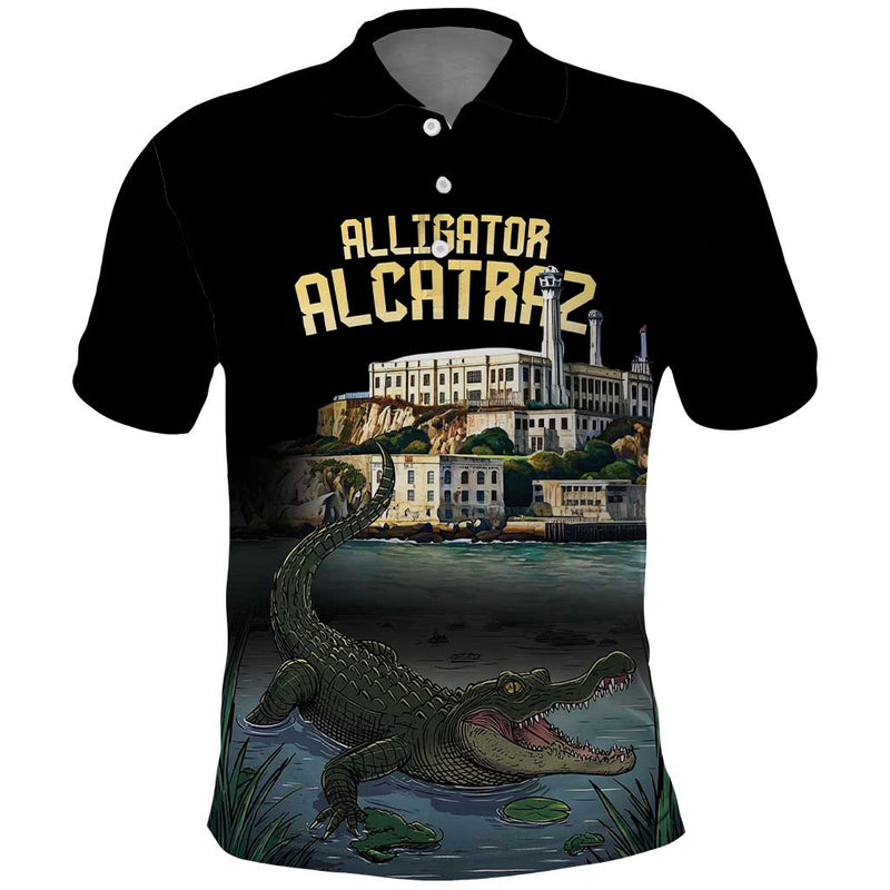 Everglades Alligator Alcatraz Florida Polo Shirt