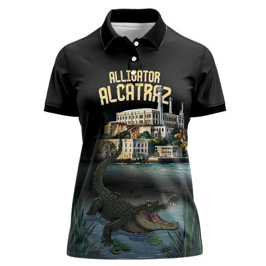 Everglades Alligator Alcatraz Florida Women Polo Shirt