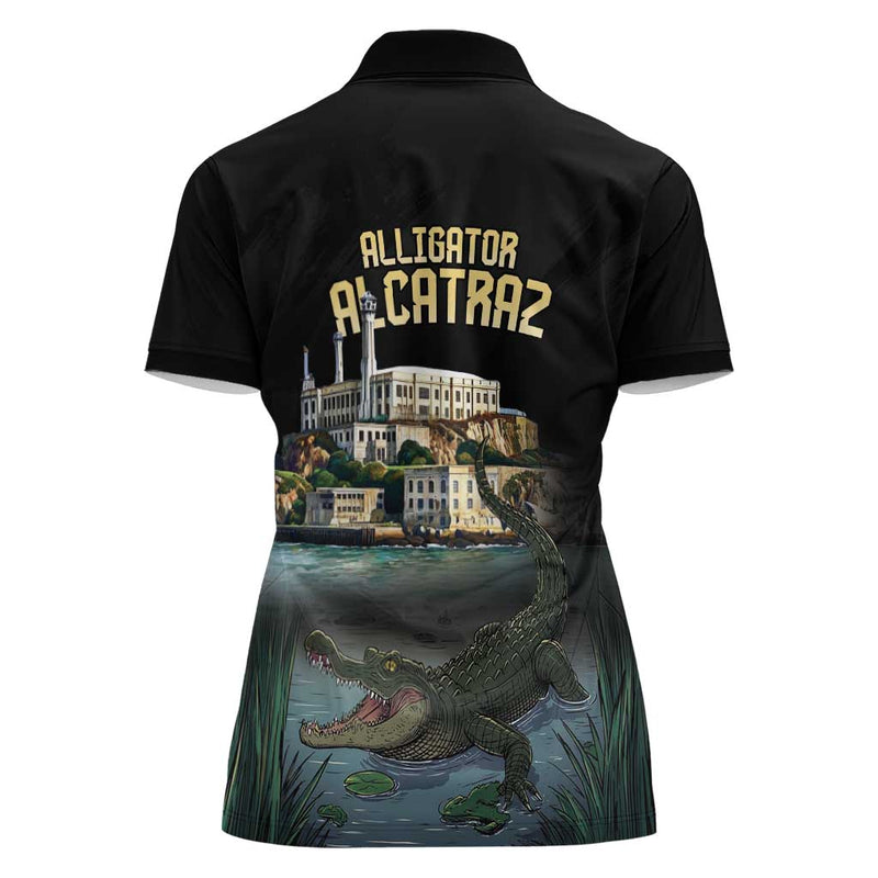 Everglades Alligator Alcatraz Florida Women Polo Shirt