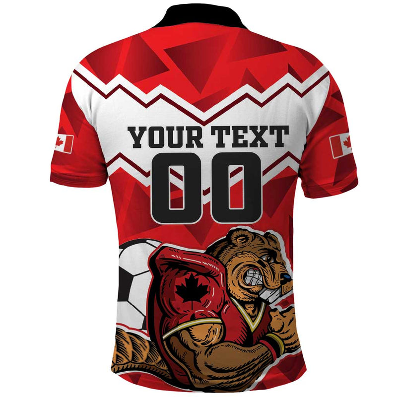 Custom Canada Football Beavers Mascot Polo Shirt