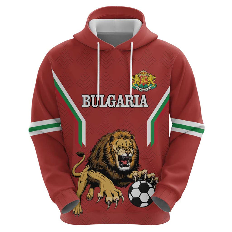 Custom Bulgaria Football The Lions Come Champions Red Version Hoodie