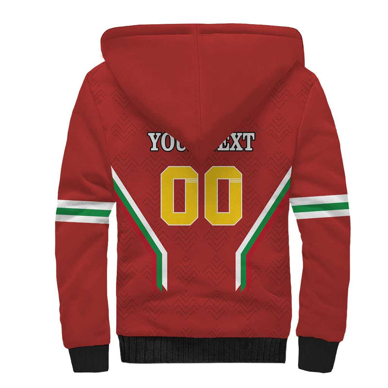 Custom Bulgaria Football The Lions Come Champions Red Version Sherpa Hoodie