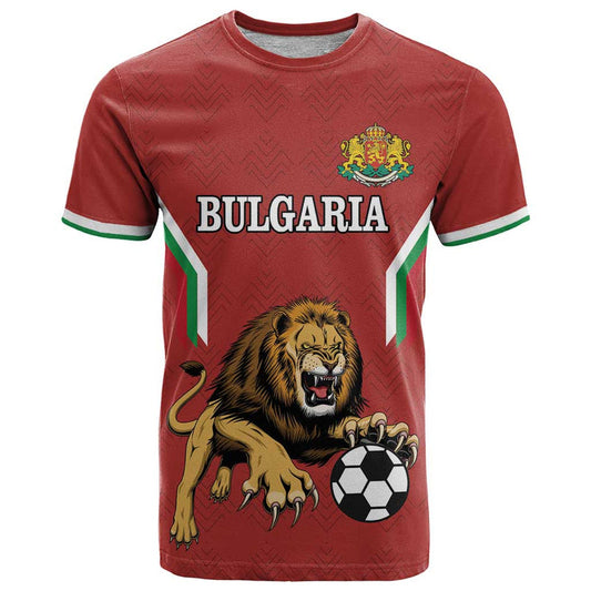 Custom Bulgaria Football The Lions Come Champions Red Version T Shirt