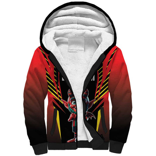 Custom Belgium Football Les Diables rouges Devil Mascot Sherpa Hoodie