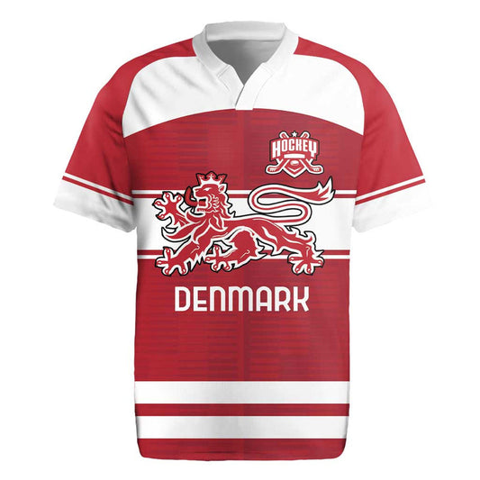 Custom Denmark Hockey Danish Lions Rugby Jersey
