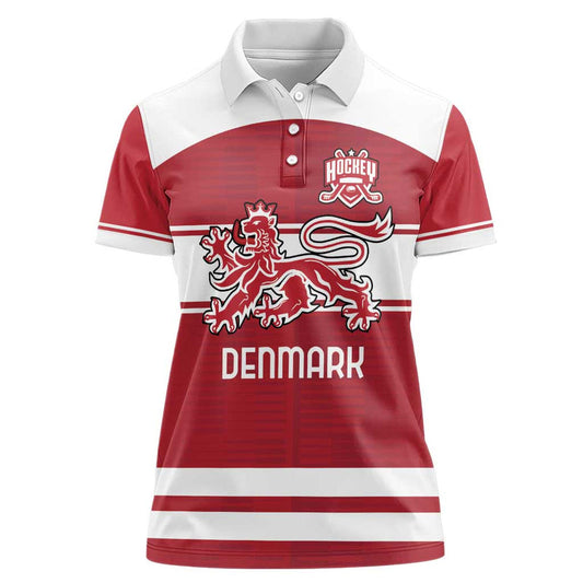 Custom Denmark Hockey Danish Lions Women Polo Shirt
