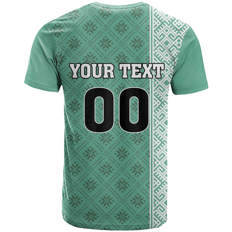 Custom Belarus Football The White Wings Green Version T Shirt